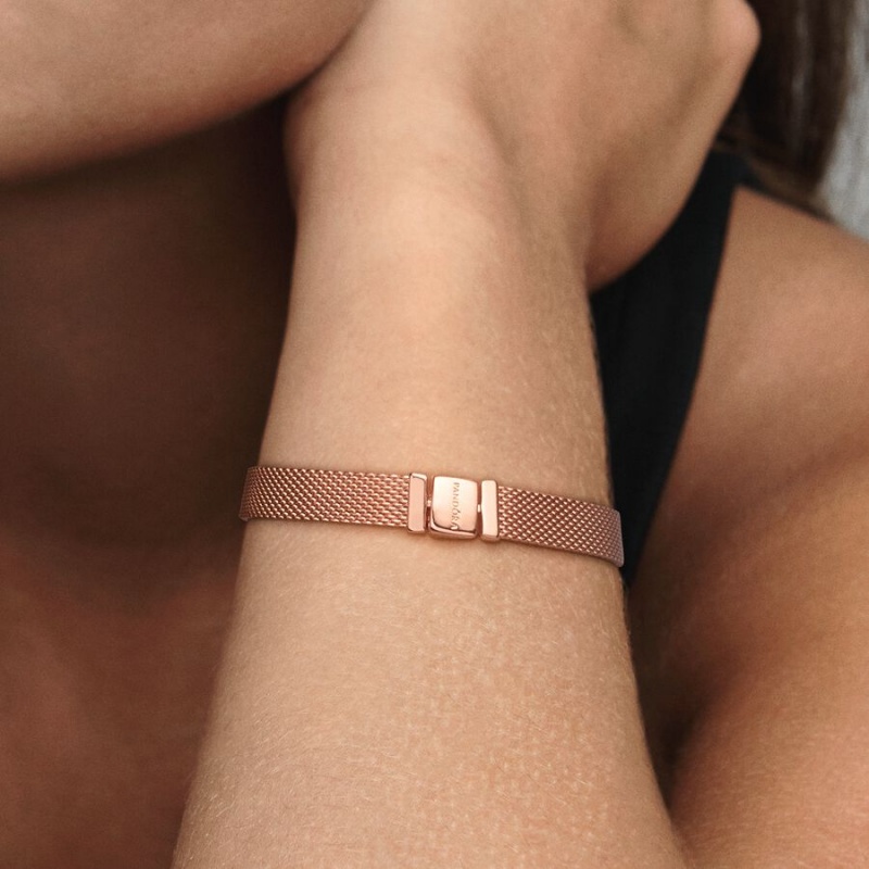 Pandora Reflexions™ Mesh Bracelet Rose Gold Plated | 105QEZWMO