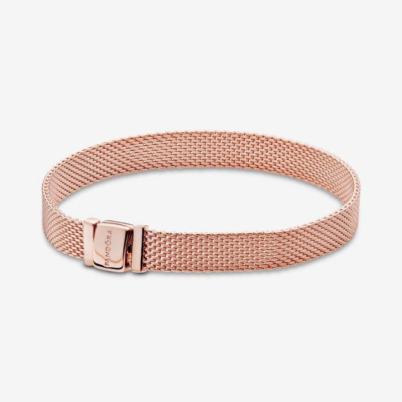 Pandora Reflexions™ Mesh Bracelet Rose Gold Plated | 105QEZWMO