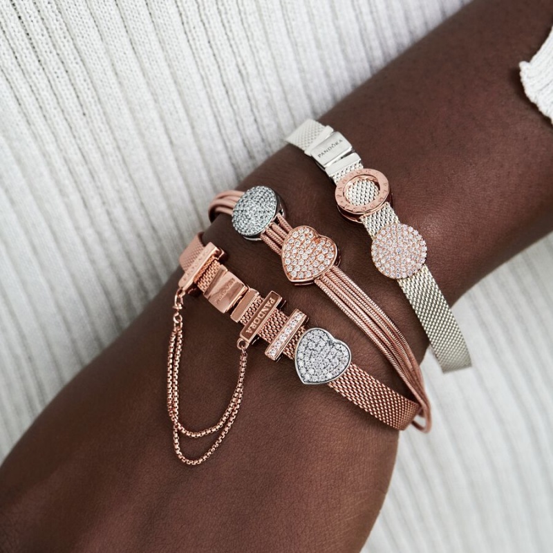 Pandora Reflexions™ Mesh Bracelet Rose Gold Plated | 834ZOMTRJ