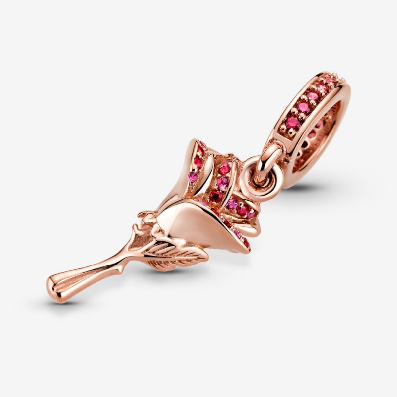 Pandora Rose Flower Dangle Charm - FINAL SALE Rose Gold Plated | 251QNKPUG