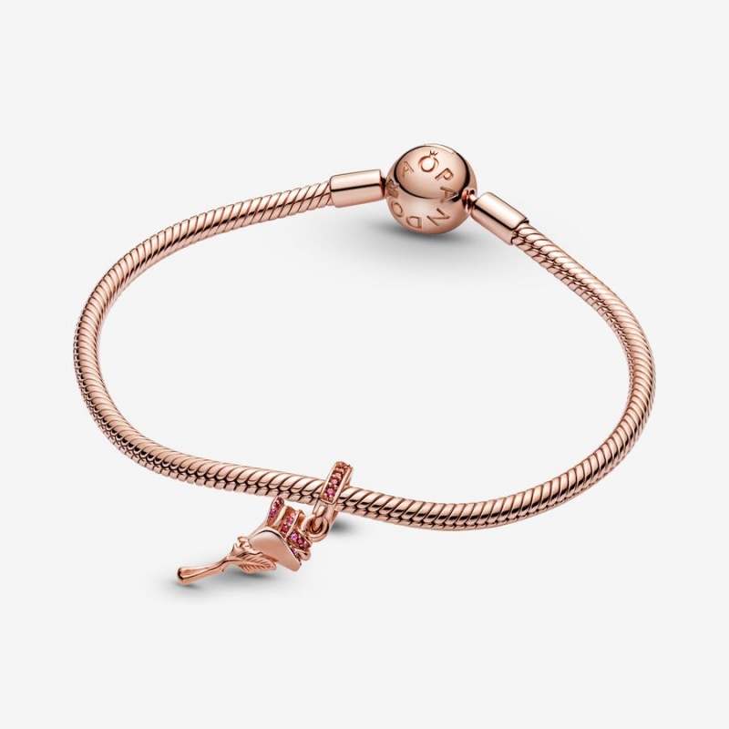 Pandora Rose Flower Dangle Charm - FINAL SALE Rose Gold Plated | 251QNKPUG