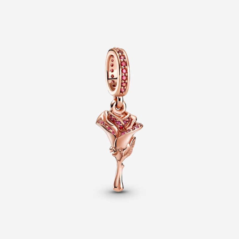 Pandora Rose Flower Dangle Charm - FINAL SALE Rose Gold Plated | 251QNKPUG