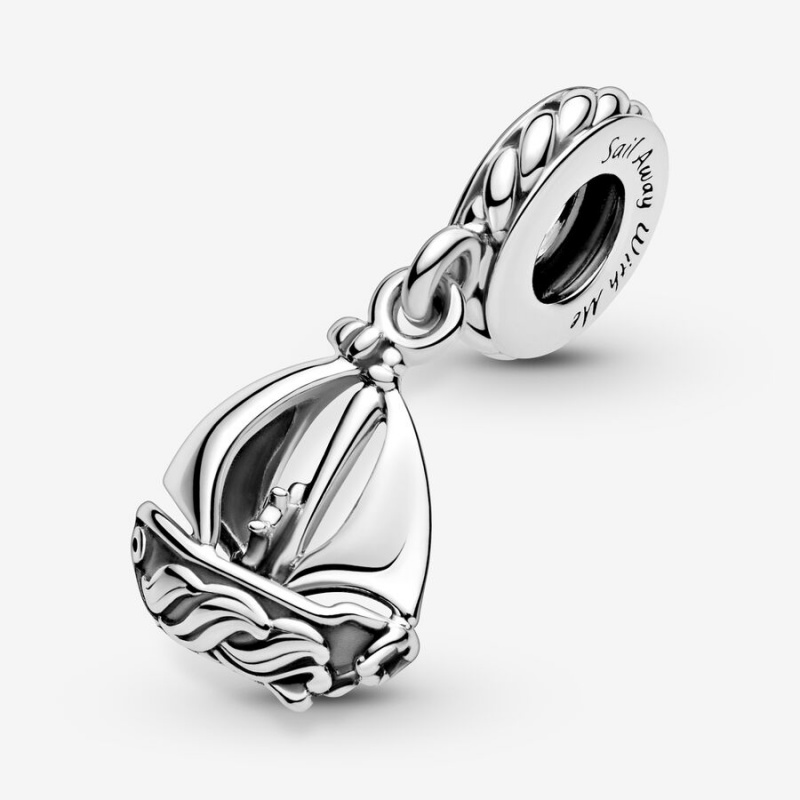 Pandora Sail Boat Dangle Charm Sterling Silver | 831GYUZID