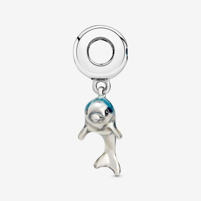 Pandora Shimmering Dolphin Dangle Charm Sterling Silver | 562ZXEQRW