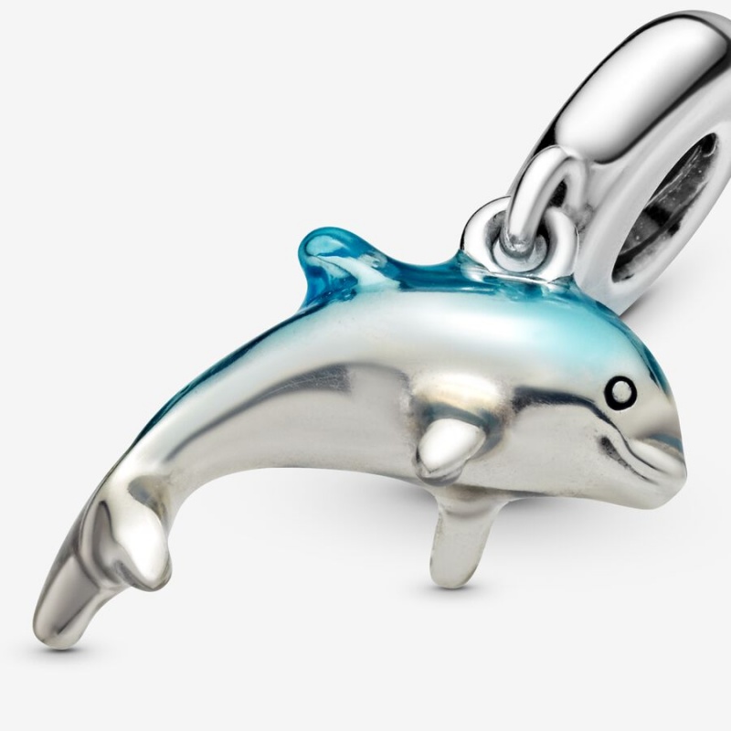 Pandora Shimmering Dolphin Dangle Charm Sterling Silver | 562ZXEQRW