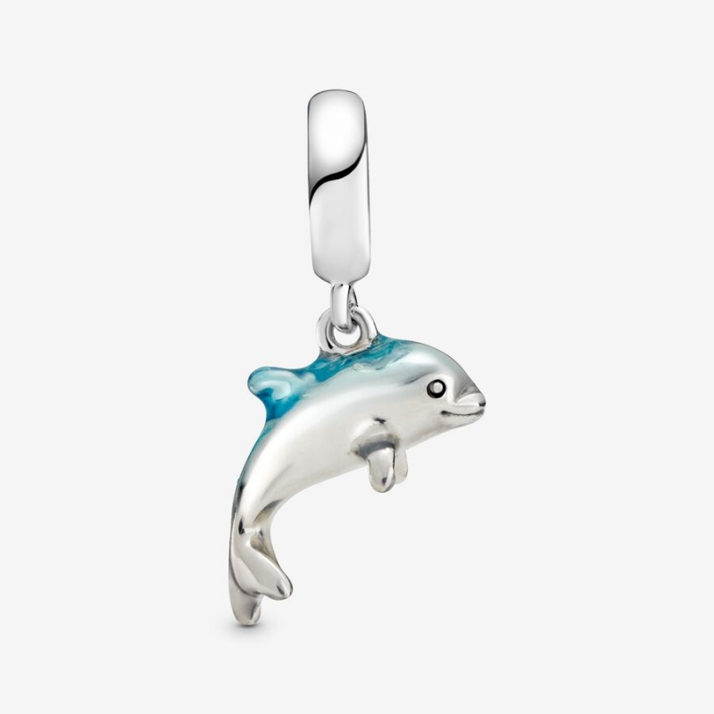 Pandora Shimmering Dolphin Dangle Charm Sterling Silver | 562ZXEQRW