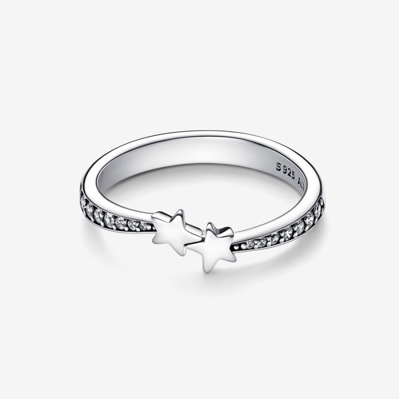 Pandora Shooting Stars Sparkling Ring Sterling Silver | 541SQFJIX