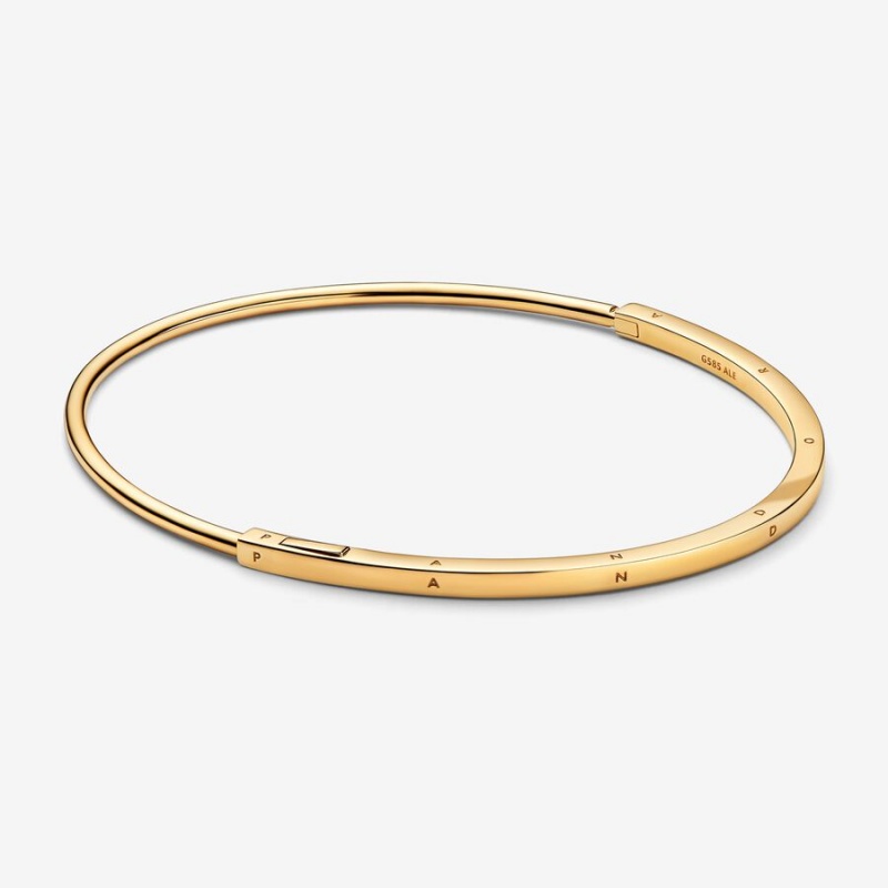 Pandora Signature I-D Bangle Gold | 196PLMIQN