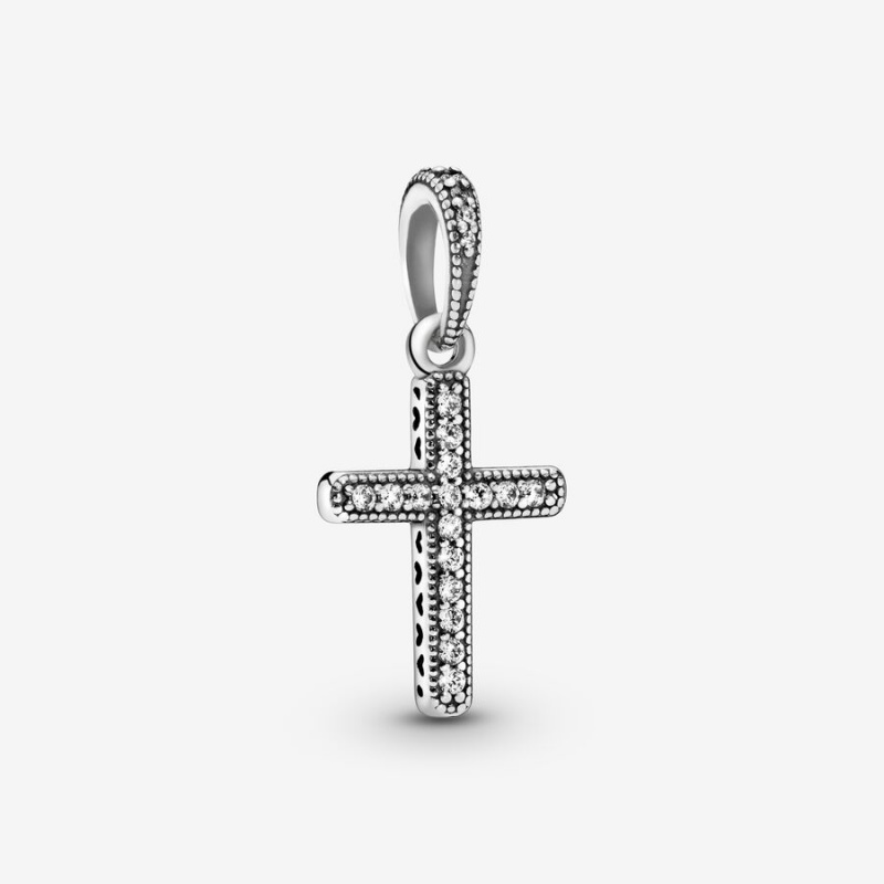 Pandora Sparkling Cross Pendant Sterling Silver | 341LYTFBV