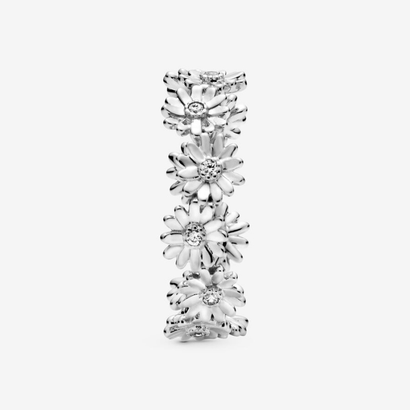 Pandora Sparkling Daisy Flower Crown Ring Sterling Silver | 706QCZTOD