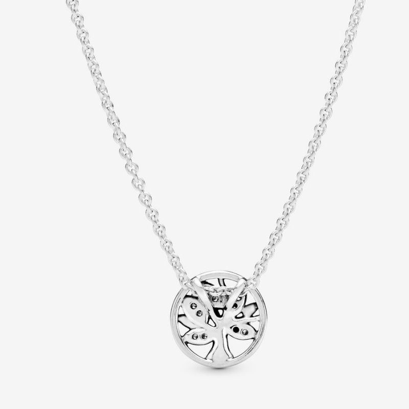 Pandora Sparkling Family Tree Necklace Family Jewelry | 309PLSMIG