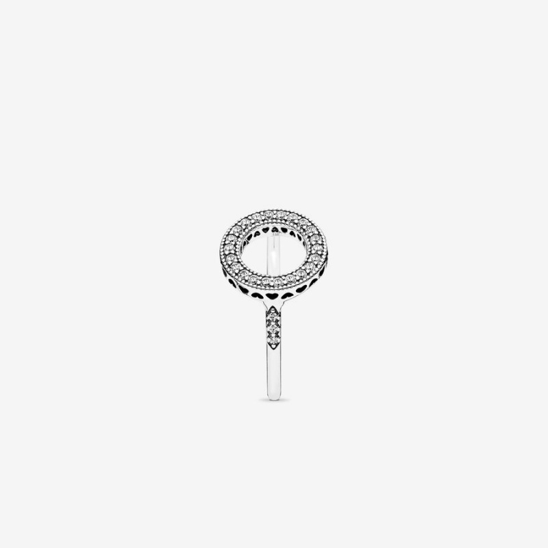 Pandora Sparkling Halo Ring Sterling Silver | 308ASUGET