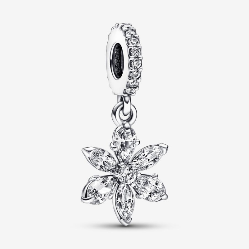 Pandora Sparkling Herbarium Cluster Dangle Charm Sterling Silver | 016JTOAFM