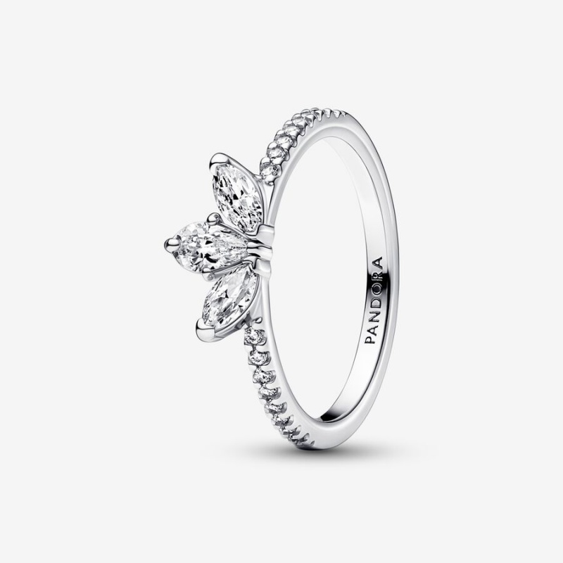 Pandora Sparkling Herbarium Cluster Ring Sterling Silver | 821CGOJXE