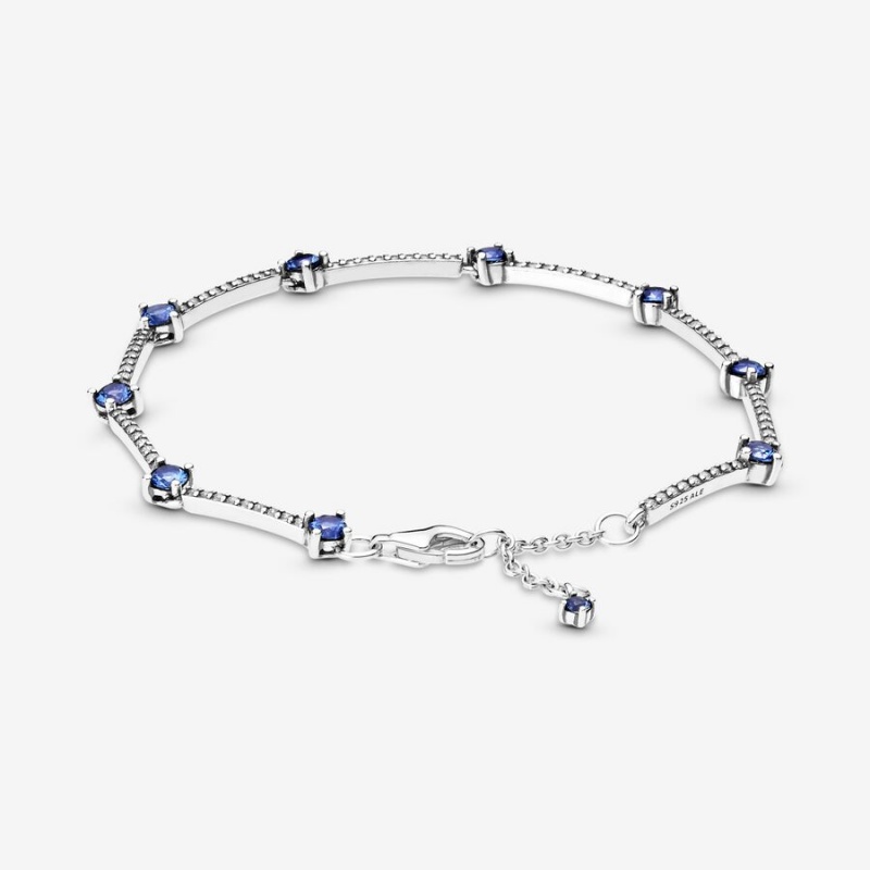 Pandora Sparkling Pavé Bars Bracelet Sterling Silver | 734JWZNXM