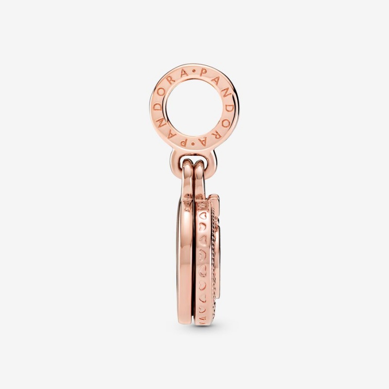 Pandora Sparkling Pavé Crown O Dangle Charm Rose Gold Plated | 904OUQTSB