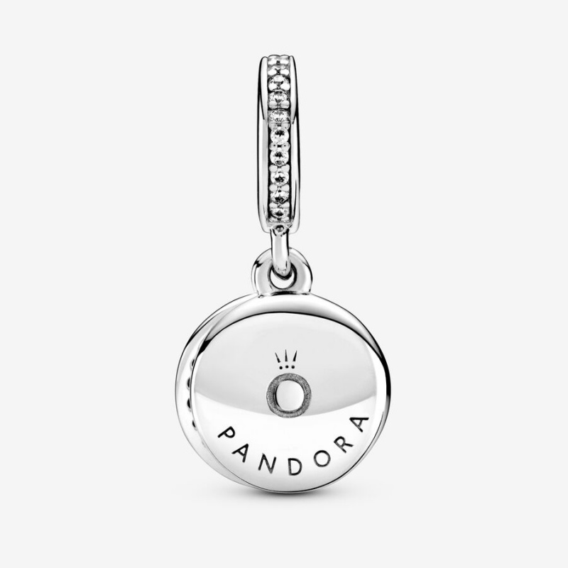 Pandora Sparkling Red Disc Double Dangle Charm Sterling Silver | 572ISCTBG