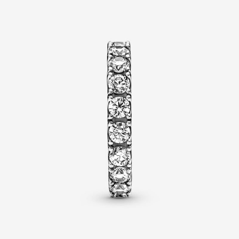 Pandora Sparkling Row Eternity Ring Sterling Silver | 470HUNTQZ