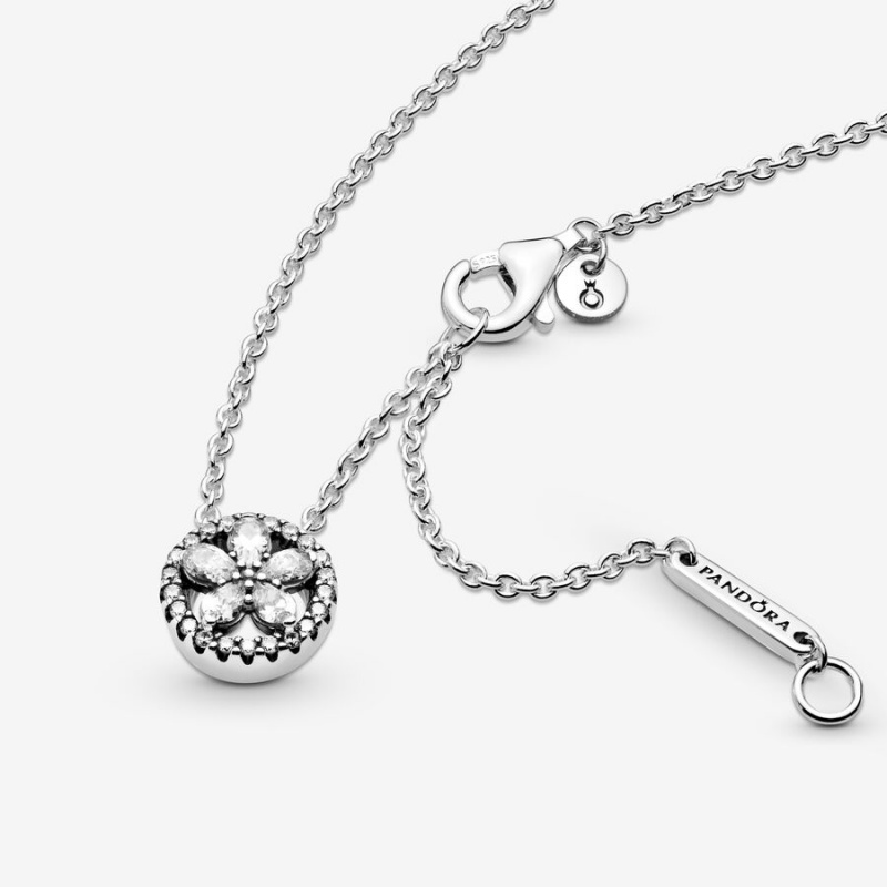 Pandora Sparkling Snowflake Collier Necklace Sterling Silver | 523YLBUQK