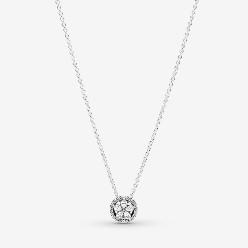 Pandora Sparkling Snowflake Collier Necklace Sterling Silver | 523YLBUQK