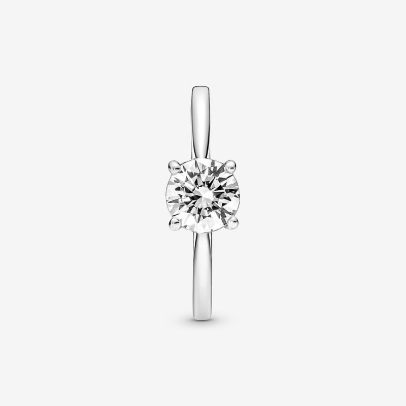 Pandora Sparkling Solitaire Ring Sterling Silver | 923LVIYXE