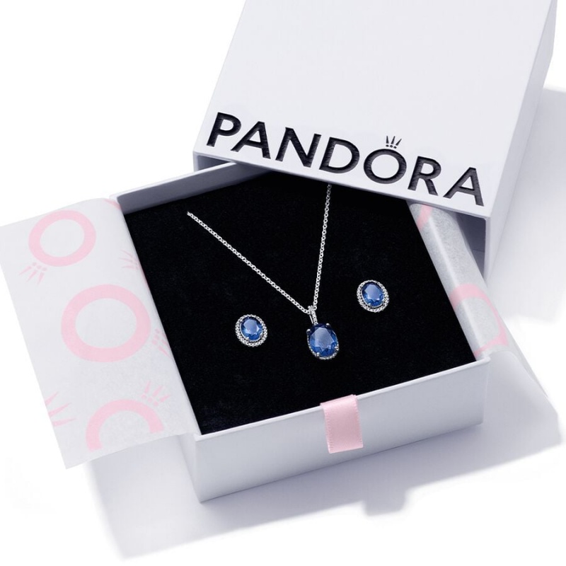 Pandora Sparkling Statement Halo Jewelry Gift Set | 957RNVSMQ