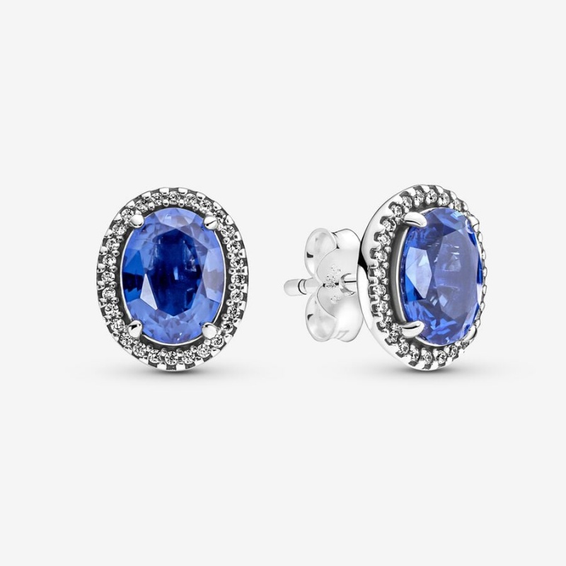 Pandora Sparkling Statement Halo Stud Earrings Sterling Silver | 240RNXDBM