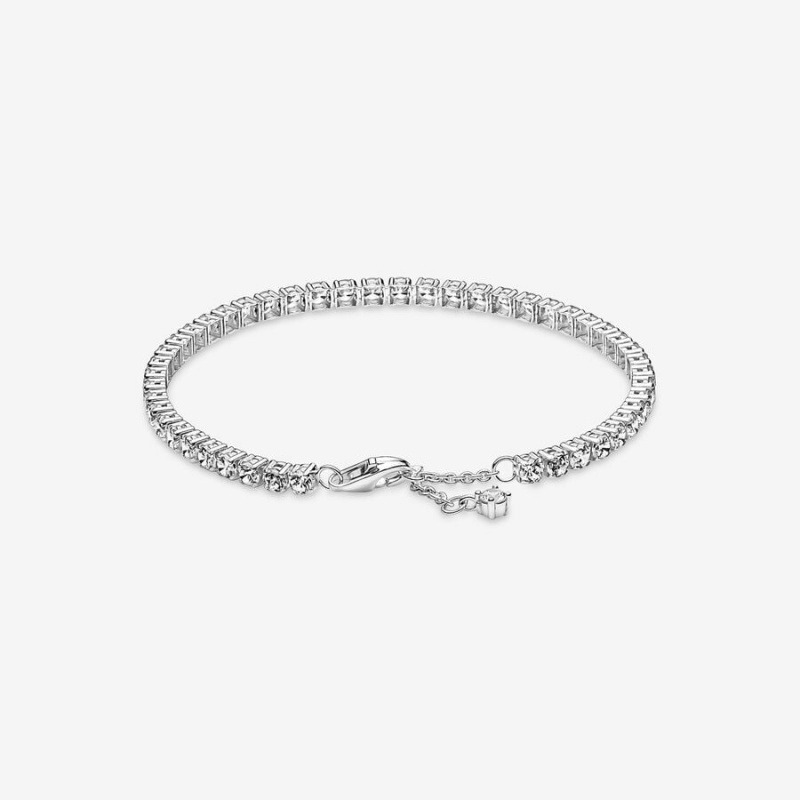 Pandora Sparkling Tennis Bracelet Sterling Silver | 532PKIJUO