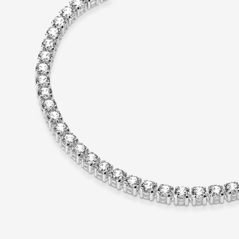 Pandora Sparkling Tennis Bracelet Sterling Silver | 532PKIJUO