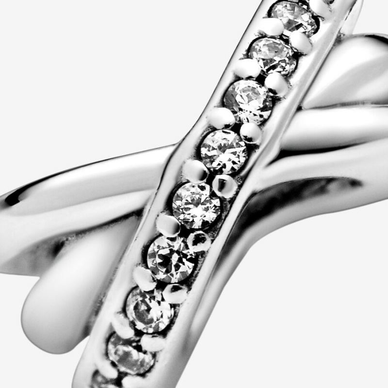 Pandora Sparkling and Polished Lines Spacer Charm Sterling Silver | 831RPDXAE