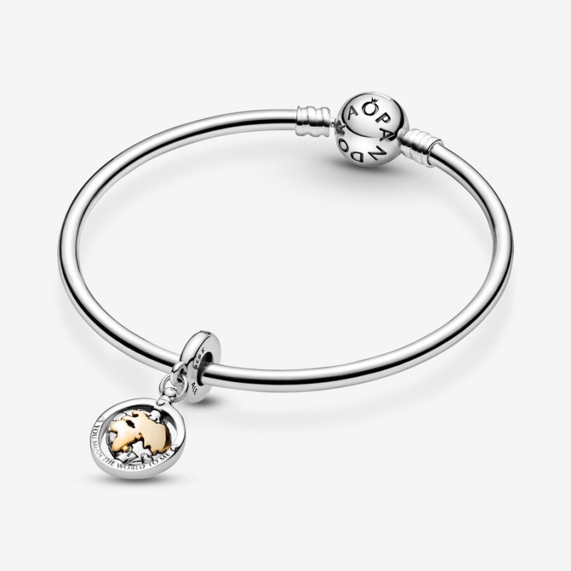 Pandora Spinning World Dangle Charm - FINAL SALE Two-tone | 419XBSPFY