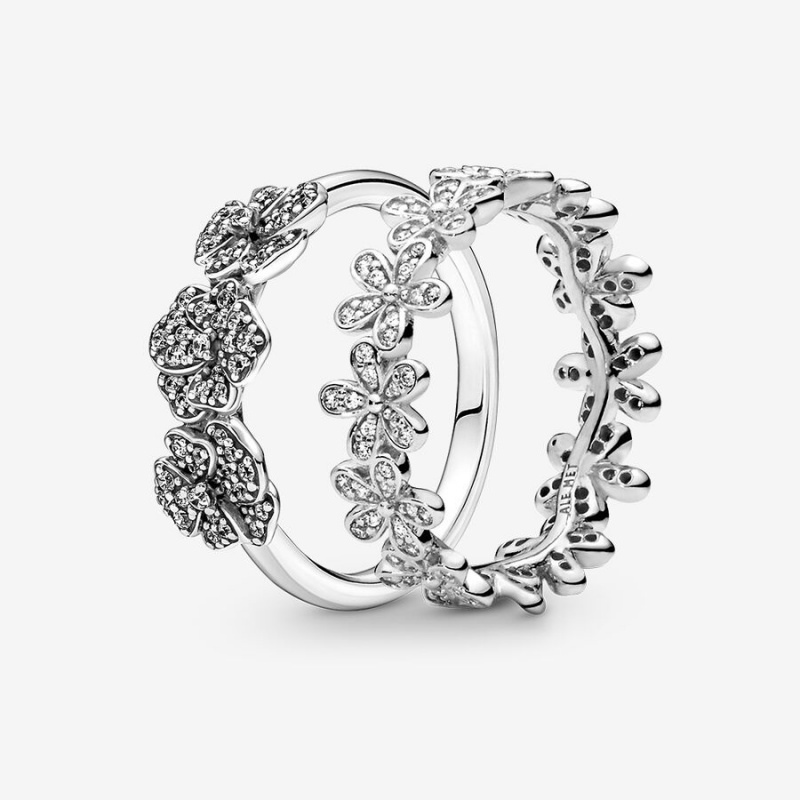 Pandora Springtime Flowers in Bloom Ring Set | 085WXPOCE