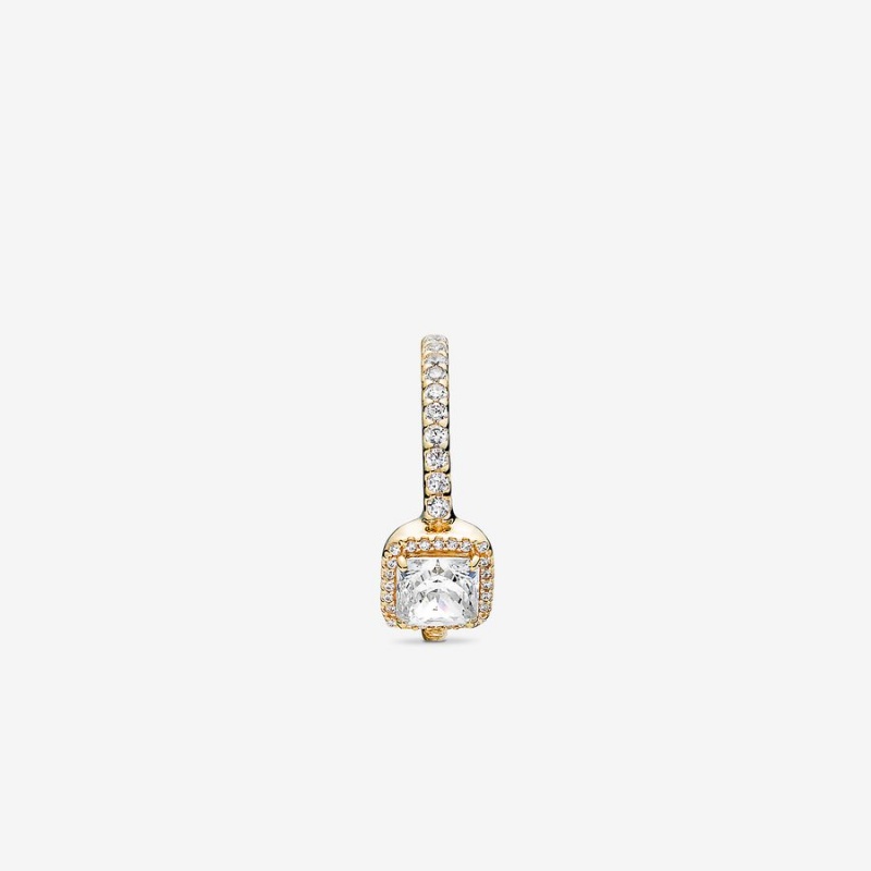 Pandora Square Sparkle Halo Ring Gold | 853DTLAYP