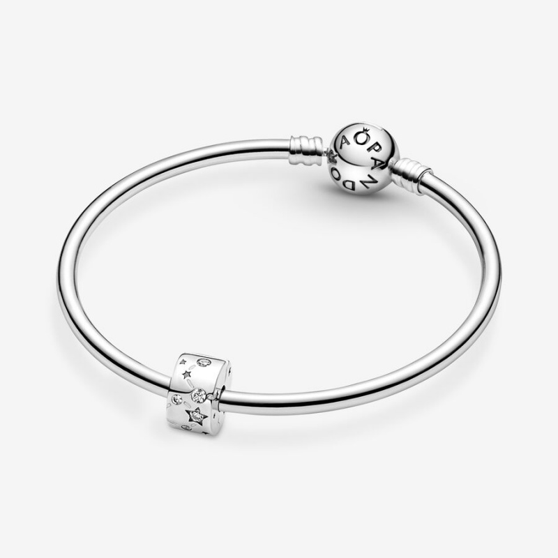 Pandora Stars & Galaxy Clip Charm Sterling Silver | 498QVXOYG