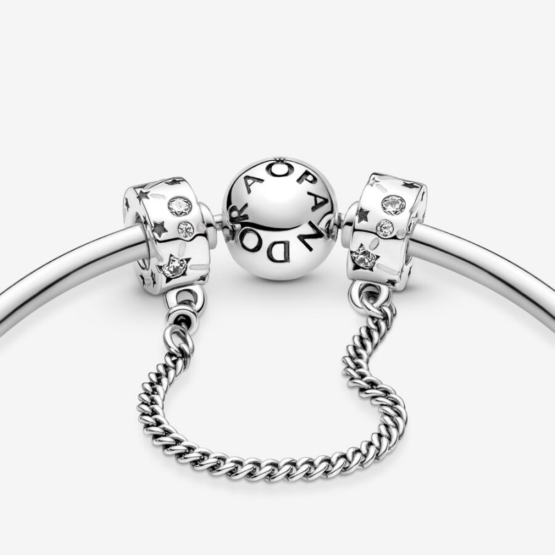 Pandora Stars & Galaxy Safety Chain Sterling Silver | 296DNZESI