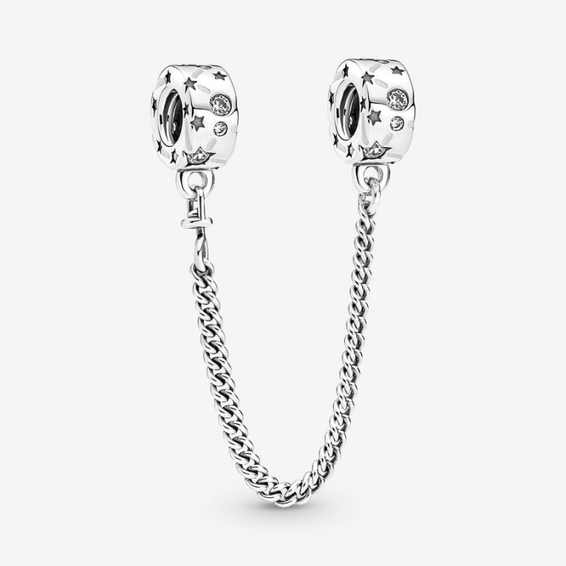 Pandora Stars & Galaxy Safety Chain Sterling Silver | 296DNZESI