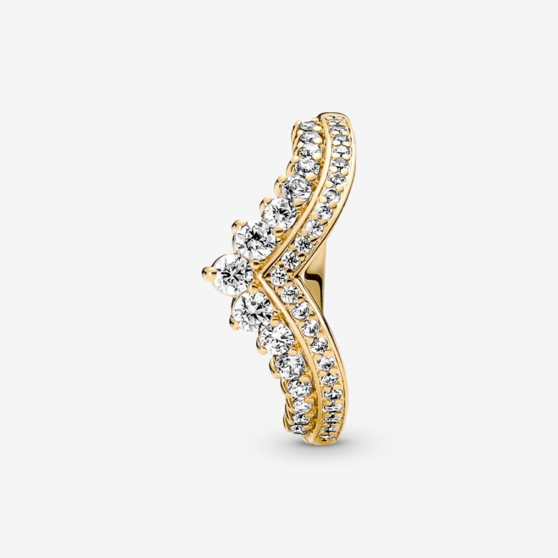 Pandora Timeless Wish Tiara Ring Gold Plated | 659JWRNEH