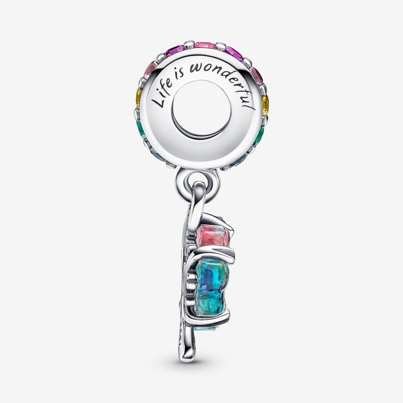 Pandora Togetherness Tree Murano Glass Dangle Charm Sterling Silver | 914KOZDMX