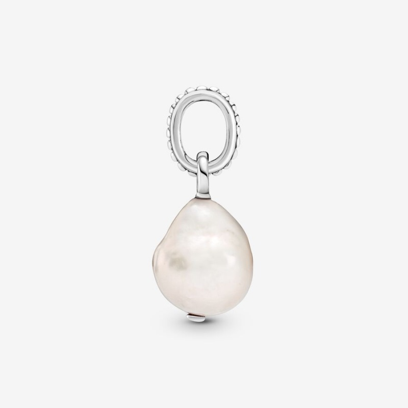 Pandora Treated Freshwater Cultured Baroque Pearl Pendant Sterling Silver | 467MNTPSE