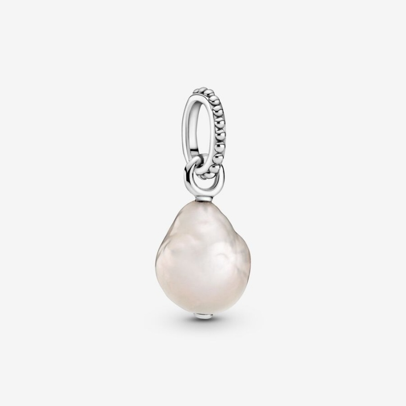 Pandora Treated Freshwater Cultured Baroque Pearl Pendant Sterling Silver | 467MNTPSE