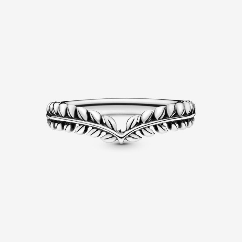 Pandora Wheat Grains Wishbone Ring Sterling Silver | 056FZYTBD