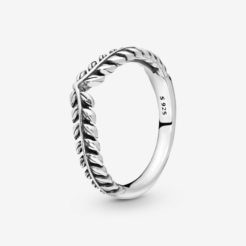 Pandora Wheat Grains Wishbone Ring Sterling Silver | 056FZYTBD